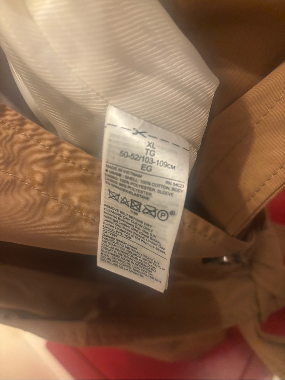Banana Republic Tan Trench Coat with Tie Belt - Picture 5 of 9